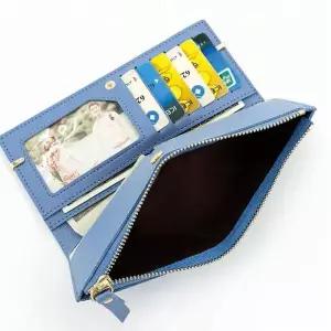 [하프클럽/]여성용 지폐 카드 동전 지갑 가죽 슬림 여학생 선물용