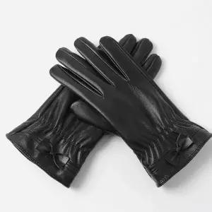 [하프클럽/]장갑 인조 가죽 여자 스마트폰터치 심플 데일리