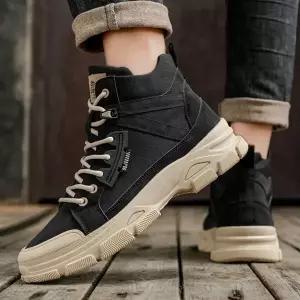 [하프클럽/]남성 데일리 트래블룩 실용적인 하이탑 스트랩 디테일 캐주얼