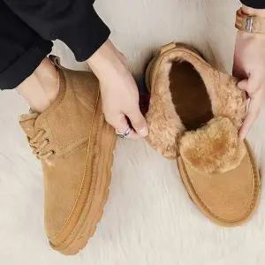 [하프클럽/]남성 2컬러 모던 로우 털부츠 겨울 라이닝 기모워커