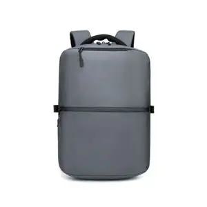 [하프클럽/]잠금 백팩 USB 노트북 하드케이스 가방 여행 그레이