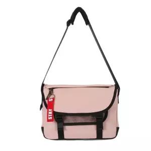 [하프클럽/]초등학생 중학생 가방 메신저백 학생 크로스백 핑크