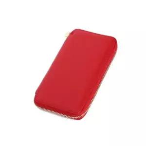 [하프클럽/]장지갑 지퍼 핸드폰 카드 지갑 레드
