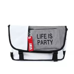 [하프클럽/]메신저백 학생 크로스백 보조 학원 가방 화이트