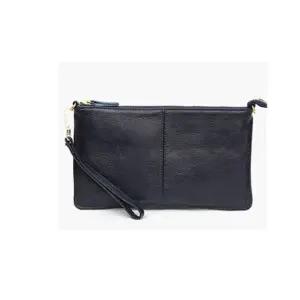[하프클럽/]슬림 크로스 가죽 클러치 겸 핸드백 가방 네이비