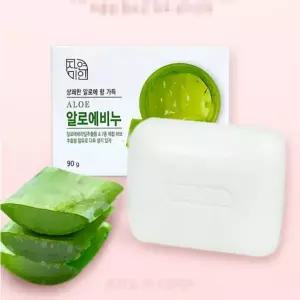 [콩심팥심]4개 무궁화 알로에비누 향기좋은 세수 비누 세안 세숫비누 알로에
