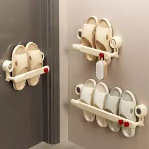 옆집샵 벽걸이 슬리퍼 거치대 흡착식 실내화 다용도 소품걸이