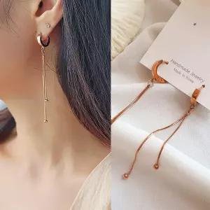 여자 써지컬스틸 알러지방지 뱀줄 귀걸이