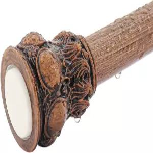 샤워 커튼봉 1인치 조절 가능한 스프링 테시온 빈티지 우드 그레인 장식 욕실용 미끄럼 방지 텔레스코프