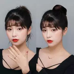 똥머리 가발 당고머리 올림