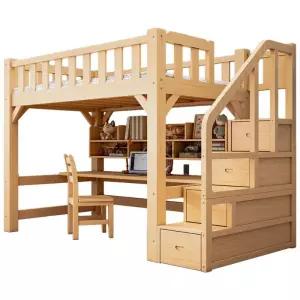 벙커침대 계단 사다리 원목 침실 우드 기숙사 프레임 자취