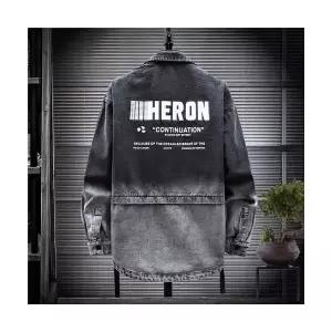 키체샵 남성 청자켓 봄 가을 데님 코트 트렌드 고등학교 학생 멋스러운 재킷 HO3