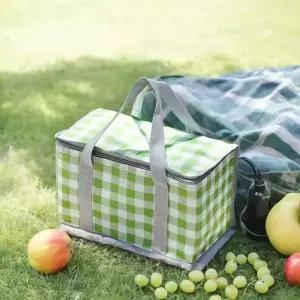 단열 피크닉 백 쿨러 재사용 가능 지퍼가 달린 비치 - 뜨겁거나 차가운 야외 13.8x7.9x7.9인치