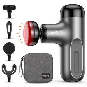 히치 미니 마사지 건 온열 깊은 조직 운동선수용 헤드 4개가 달린 휴대용 타악기 근육 마사지기