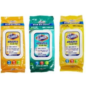 세정 살균 티슈 기름때 찌든때 청소용 티슈 캡형 60매