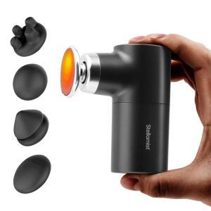 열이 있는 스텔라미스트 미니 온열 마사지 건 휴대용 핸드 헬드 아빠 사무실 집 운동선수를 위한 4개의 헤드가 타악기 근육