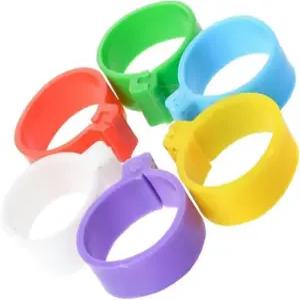 100개 16mm 컬러 플라스틱 닭 다리 고리 가금류 발 밴드 오리 병아리용 식별 태그 서식지 용품