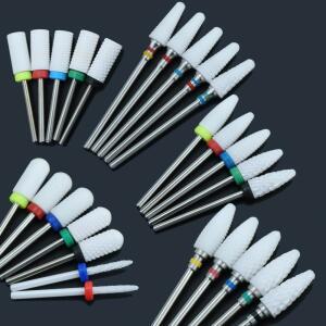 세라믹 네일 드릴 비트 전기 밀링 커터 매니 액세서리 아트 페디 머신 도구 제거