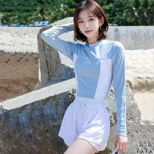 [하프클럽/]속바지2in1비치웨어 캡내장 군살커버밴딩수영복세트