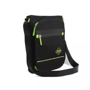 [하프클럽/]학생 슬림 보조 초등 가방 컬러 배색 크로스백 블랙