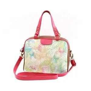 [하프클럽/]꽃무늬 스퀘어 러블리 미니 백팩 가방 탄