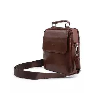 [하프클럽/]가죽 크로스백 아저씨 빈티지 보조 가방 브라운