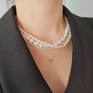 [하프클럽/]여자 데일리룩 데이트룩 담수진주 목걸이