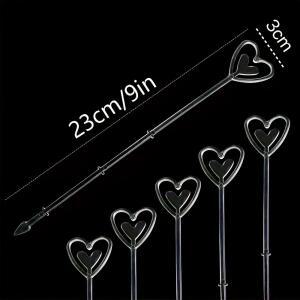 호환 80개의 로맨틱한 하트 모양 플라스틱 꽃 클립 - 내구성이 뛰어나고 매력적이며 꽃다발 장식, 결혼식, 발렌타인 데이에 적합합니다