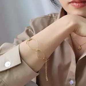 [하프클럽/]여자 투컬러 트위스트 뱅글 레이어 라운드 팔찌