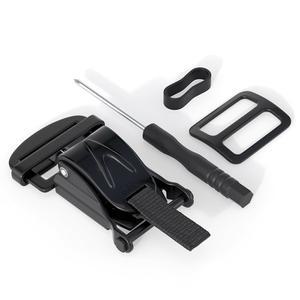 TOKKYBL 유니버설 헬멧 퀵 릴리스 버클 키트 - 스테인리스 스틸 모터사이클 액세서리 풀 페이스, 하프, 3/4 D-링 헬멧용 한 손 블랙(1팩)