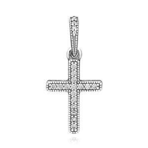 [여성 클래식 크로스 십자가 펜던트 실버 참(397571CZ)
