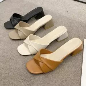 뮬 스틸레토 여성샌들 여성슬리퍼 뮬블로퍼 샌들