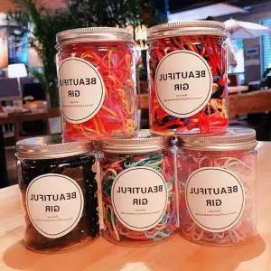 고무줄 둥근고무줄 투명고무줄 밴드 컬러풀 끈 예쁜 헤어 여자 둥근고무줄 투명고무줄