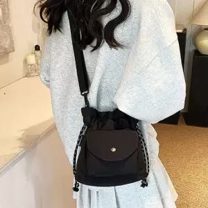 핸드폰가방 여행용크로스백 나일론 가벼운 크로스 가방 백 여성 블랙 핸드폰가방