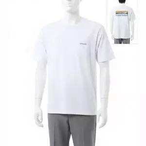 남성 보드쇼트 로고 포켓 리스폰시블 반팔 티셔츠 37655 화이트