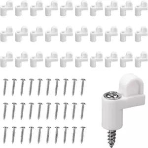 30개의 3/8인치 창문 스크린 클립 나사가 달린 나일론 오프셋 프레임 모서리 고정 장치 겨울 보호 실드