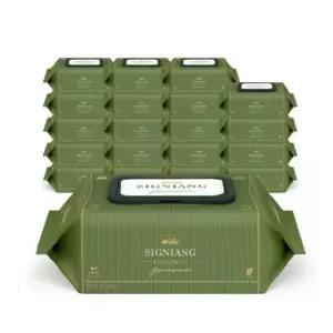 시그니앙 생분해 더그린 물티슈 77매 20팩 엠보싱 아기물티슈 저자극 가정용 유아물티슈 필수템 선물