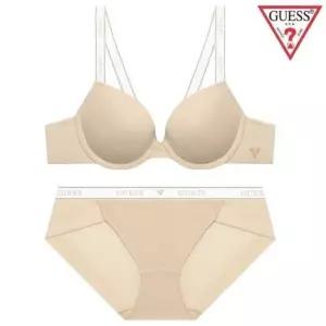 게스 언더웨어 컬러믹스 화이트밴딩 브라팬티세트 GDWBRBP212BE 497370