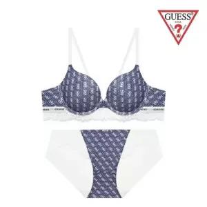 게스 언더웨어 데님심볼 로고포인트 브라팬티세트 GCWBR144GCWBP144NY 497194