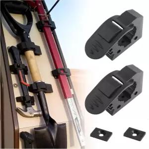 2PCS 삽 홀더 직경 1~1.5인치의 루프 랙용 조절 가능한 마운트 오프로드 차량용 UTV용 범용 퀵 릴리스