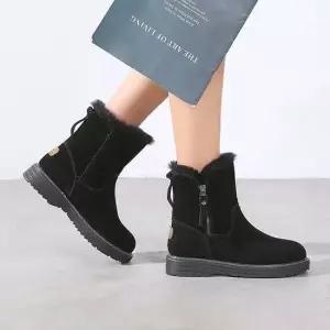 2컬러 여성 겨울 스웨이드 지퍼 털신 부츠 겨울신발