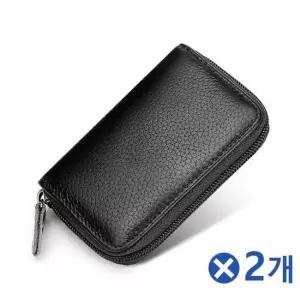 TBZ 두꺼운 소가죽 카드지갑 블랙x2개 카드홀더지갑