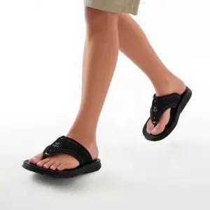 실버장식 인조가죽 쪼리 슬리퍼 쿠션아웃솔 키높이 반유광 여름 남자키높이슬리퍼