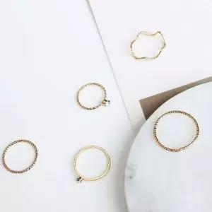 레이어링 우정반지 여성패션반지 5종 세트 반지 액세서리 여성 우정반지 여성패션반지