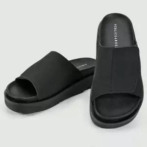 쿠션 찍찍이 슬리퍼 블랙 키높이슬리퍼 데일리코디 기본 슬리퍼 남자키높이슬리퍼