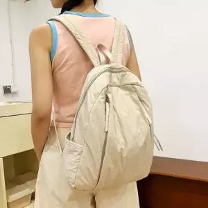 여성백팩 여자백팩 여성 무지 데일리 연베이지 여자 가방 여성백팩 여자백팩 대학생백팩