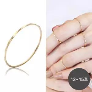 14K GOLD 삼각 컷팅 금 실 반지 (12~15호)