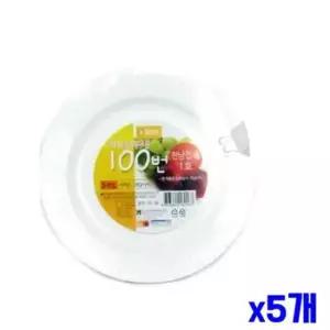 bns 화이트 다회용 위생 접시 18x1.3cm x5개 손님초대그릇