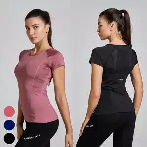 슬림핏 운동복 등판메쉬 헬스 요가 반팔 스포츠웨어