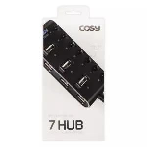 USB 블랙 usb허브 7포트 멀티허브 허브 절전